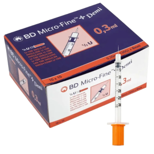 Ansicht BD MICRO FINE+ U100 0.3X8 Verpackung mit 100 St.