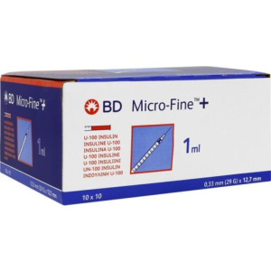 Ansicht BD MICRO FINE+ U100 12.7, 100x 1ml.