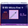 BD MICRO FINE+ U100 8MM, 100X0.5ml 324825