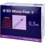 BD MICRO FINE+ U100 8MM, 100X0.5ml 324825
