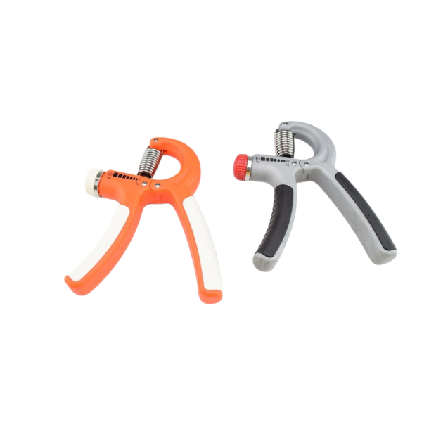 Abbildung von Handtrainer Handgrip Pro in grau und orange.