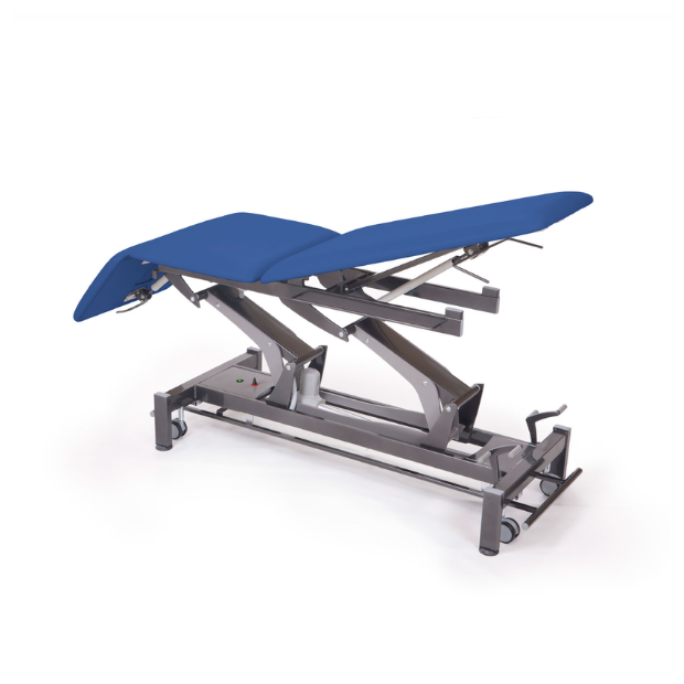 Abbildung 1: CHATTANOOGA® MONTANE ATLAS - 3-teilige Liegefläche mit Drainagestellung, marinenblau
