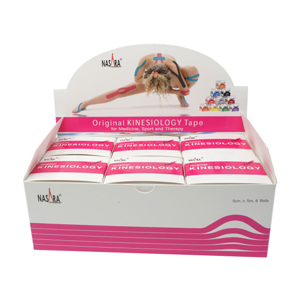 Nasara Kinesiology Tape 5cm x 5m Pink