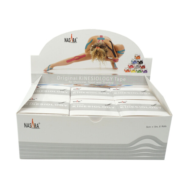 Nasara Kinesiology Tape 5cm x 5m Weiß