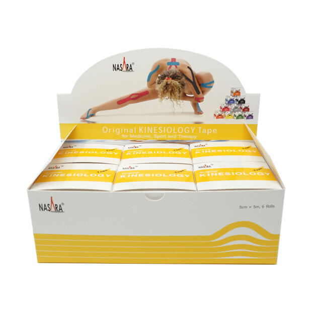 Nasara Kinesiology Tape 5cm x 5m Gelb