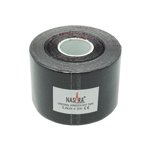 Nasara Kinesiology Tape 5cm x 5m Schwarz