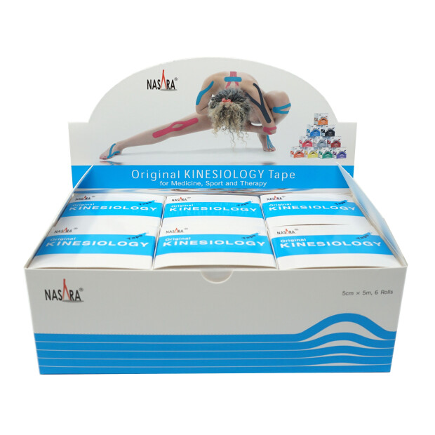 Nasara Kinesiology Tape 5cm x 5m Blau