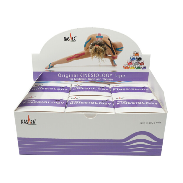 Nasara Kinesiology Tape 5cm x 5m Lila