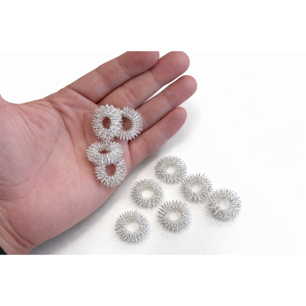 Detailaufnahme: Finger-Massageringe, silber, 1 St.