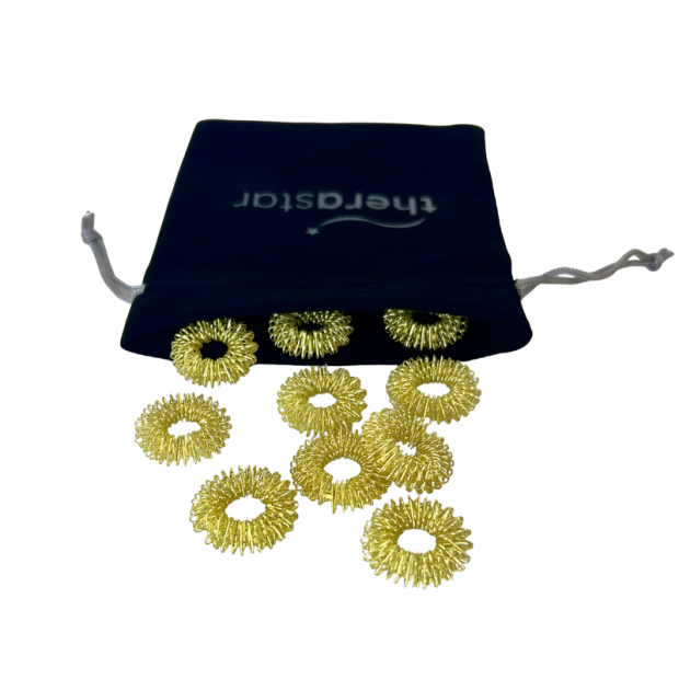 Therastar® Finger-Massageringe, gold, 10 St.