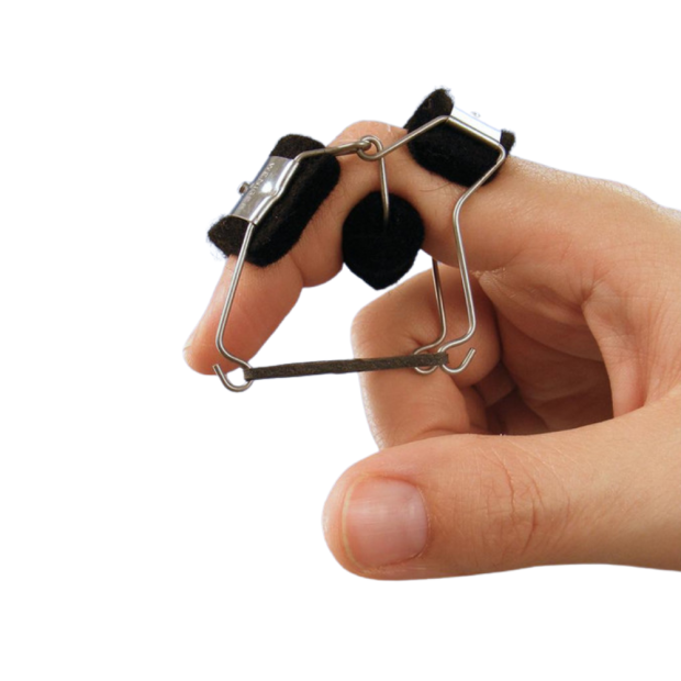 Abbildung von Hand mit dynamischer Fingerschiene zur Flexion des PIP-Gelenkes