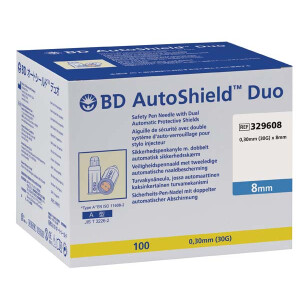 BD Autoshield Duo Sicherheits Pen Nadeln 8mm,100 St.