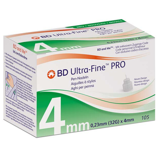 BD Ultra-Fine Pro 0,23x4mm 32G Pennadeln REF 320561, 105 St.