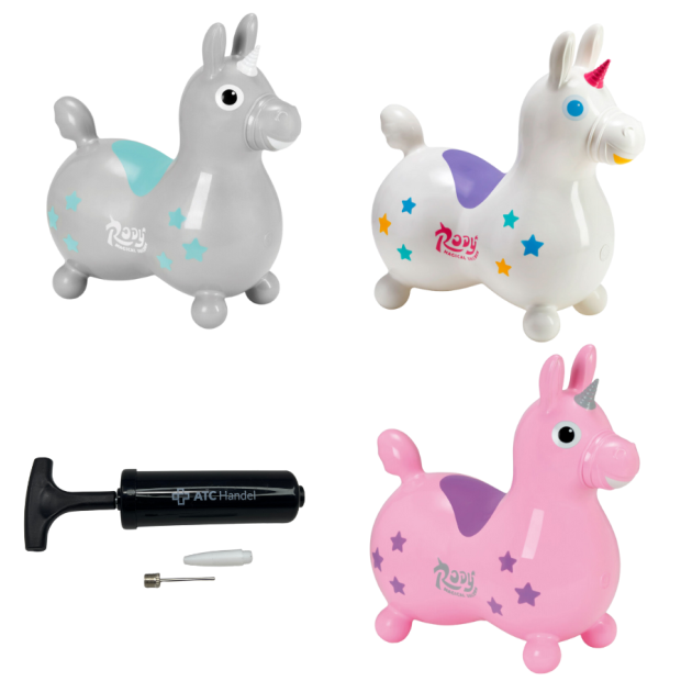 Gymnic Rody Hüpfpferd Einhorn Magical Unicorn inkl. Pumpe