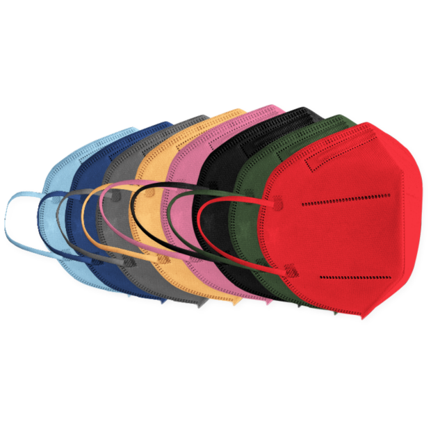 bunte FFP2 Masken in schwarz, grau, nayvgreen, dunkelblau, babyblau, beige, rot, pink, orange