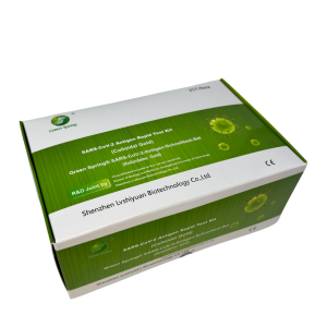 Green Spring Coronatest Schnelltest Verpackung für medizinische Fachpersonal