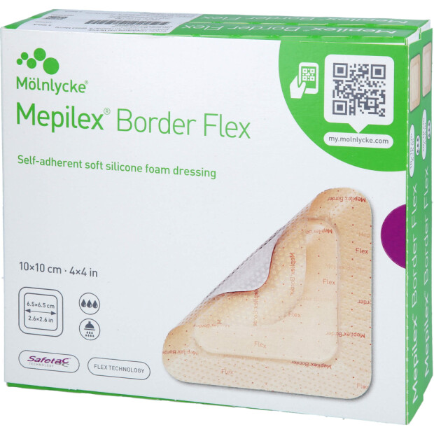MEPILEX BORDER FLEX 10X10, 10 St.