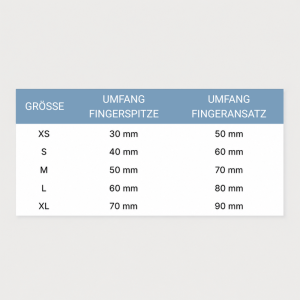 Kompressionsfingerschlaufe leicht am Finger, vordere- und...