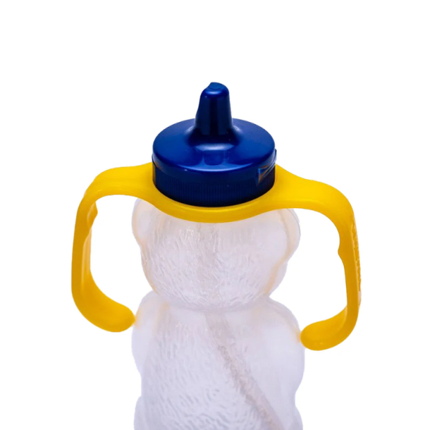 Trinkflasche flexibel Trinkflasche Bär mit Haltegriff für Kinder 240ml