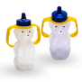 Trinkflasche flexibel Trinkflasche Bär mit Haltegriff für Kinder 240ml