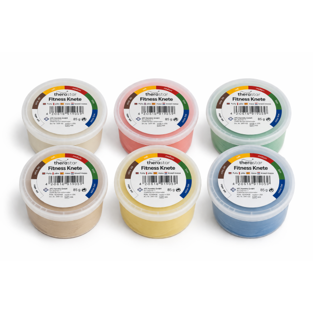 Fitnessknete 85g - 6er Set (alle Farben) Abbildung