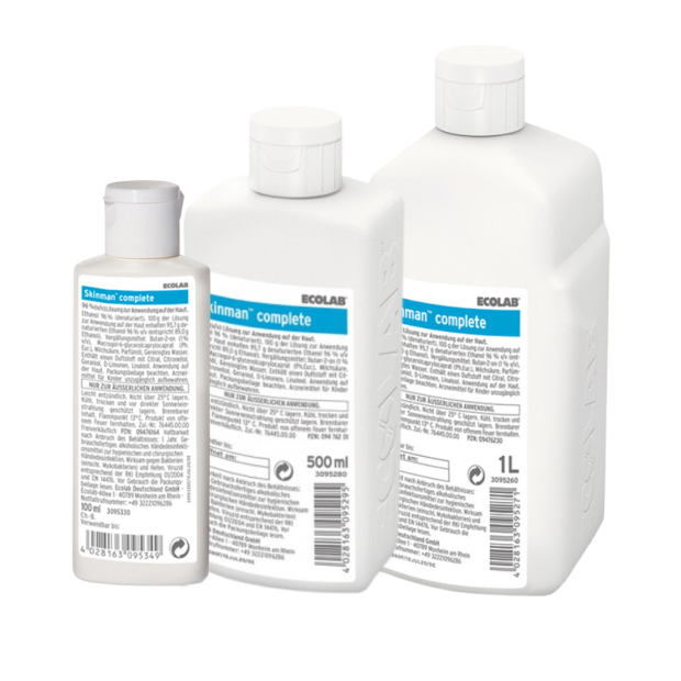 Detailaufnahme: ECOLAB Skinman™ complete Händedesinfektion 500 ml - Flasche