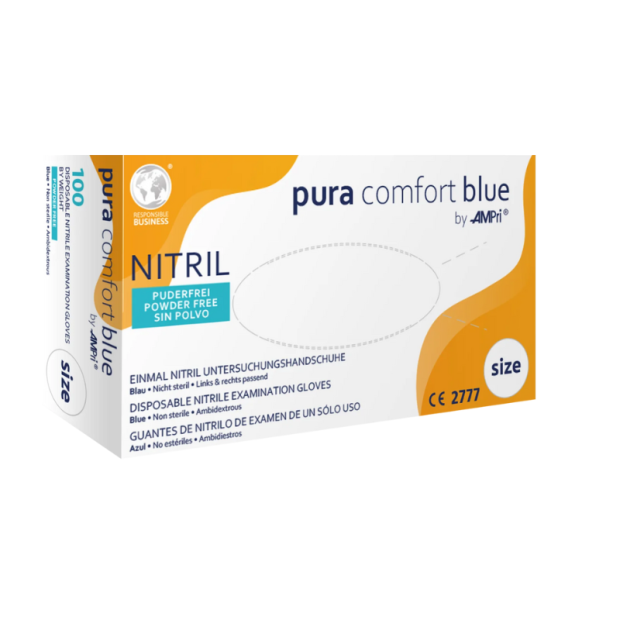 Nitril Einmalhandschuhe Puracomfort blau Packshot