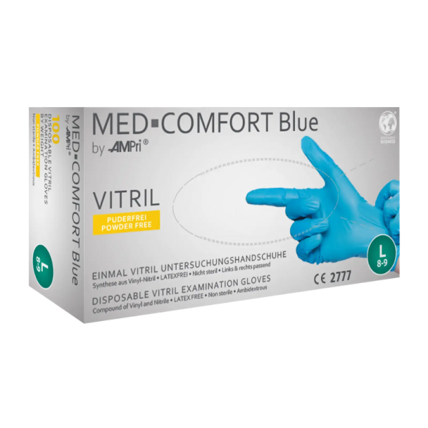 Vitril Einmalhandschuhe Med-Comfort blau Packshot