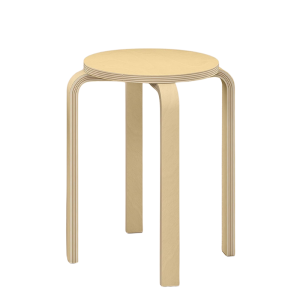 Abbildung von Rundhocker mit vier Beinen aus Buchenholz...