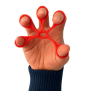 Anwendungsbild 2: Fingertrainer Jelly Loop Rot an Hand angewendet
