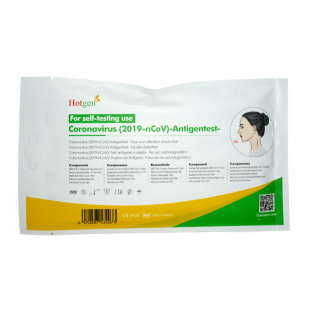 Ansicht Hotgen Novel Corona (2019-nCov) Antigen Laientest (Selbsttest) (5640-S-057/21) 1 St.