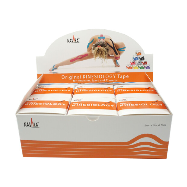 Nasara Kinesiology Tape 5cm x 5m 6er Set
