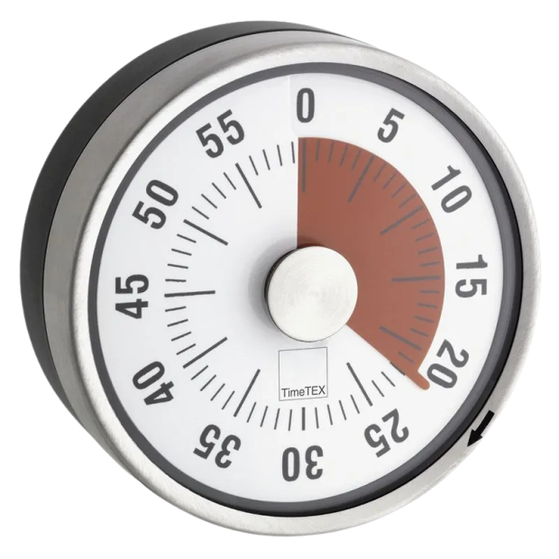 Detailaufnahme 2: Zeitdauer-Uhr „Automatik“ Compact mit Magnet in Rückansicht mit Beschriftung