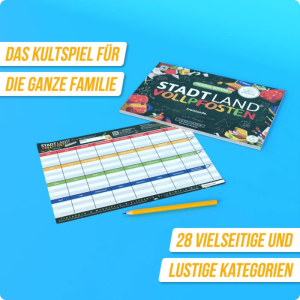 Abbildung 1: Stadt Land Vollpfosten® Spielblock...