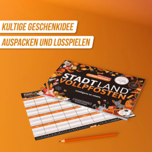 Abbildung: Stadt Land Vollpfosten® A4 Spielblock...