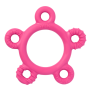 Abbildung: ARK Baby Donut Beißring, weich, pink, Frontalansicht