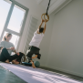 Momentaufnahme: Stapelstein® Mat light violet ausgerollt im Kinderzimmer.