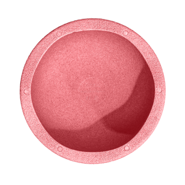 Stapelstein Original in Light Red – schräg fotografiert zur Darstellung der Tiefe und Form.