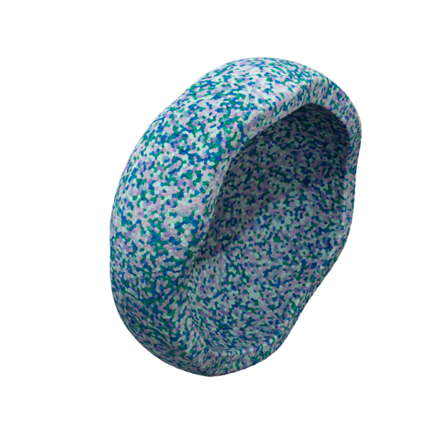 Nahaufnahme eines Stapelstein Original Rainbow – farbenfrohe Struktur mit buntem Mosaikmuster.