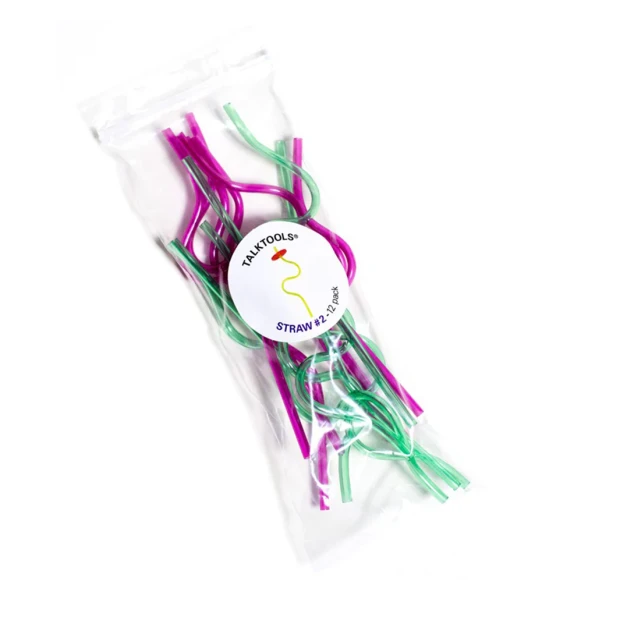 Einzelner oranger Trinkhalm TalkTools® Straw #5 zur Förderung der oralen Motorik bei Kindern