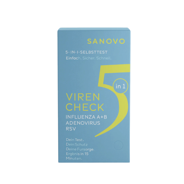 Sanovo 5 in1 Virencheck Selbsttest/schnelltest Nase 1 St