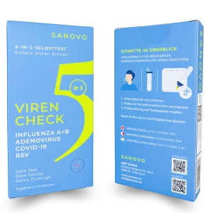 Sanovo 5 in1 Virencheck Selbsttest/schnelltest Nase 1 St
