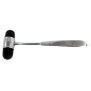 Abbildung 4: Reflexhammer Dejerinehammer mit schwarzem Gummikopf und Metallgriff