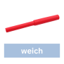 weich, rot
